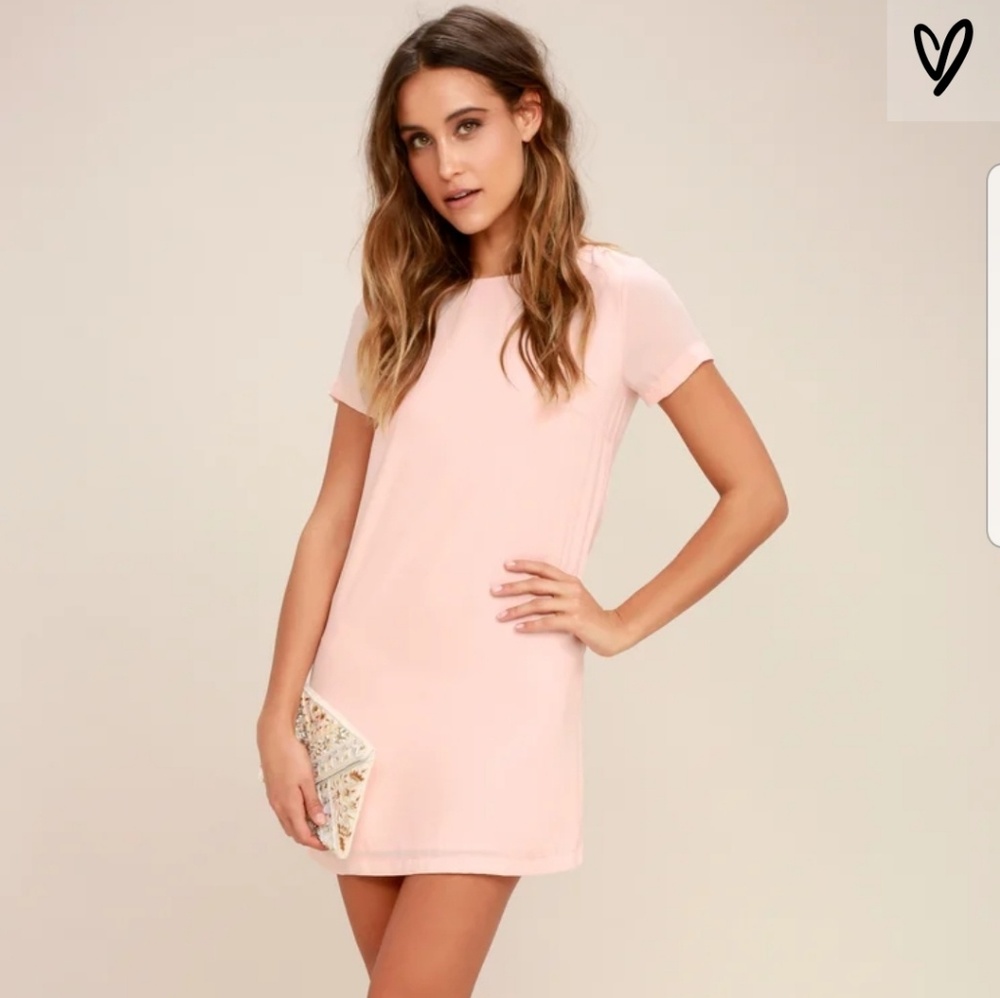Lulus Blush Pink Shift Dress